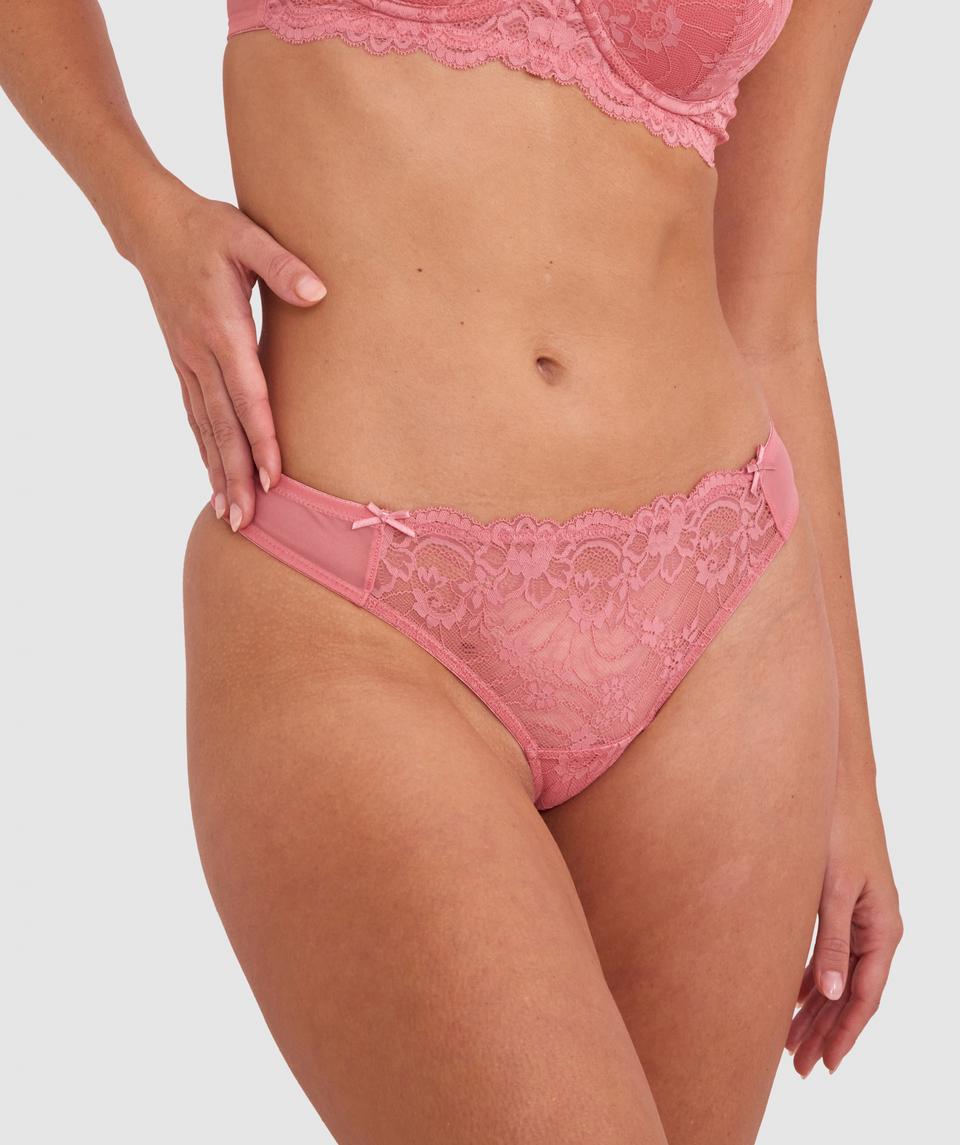 Hallie V String - Rose