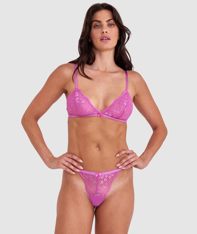 Hattie Bralette & String Set - Purple