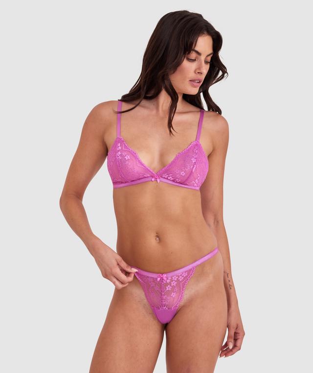 Hattie Bralette & String Set - Purple
