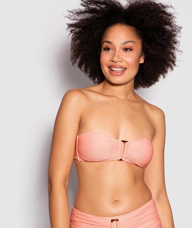Havana Plain Nina Bandeau Swim Top - Pink