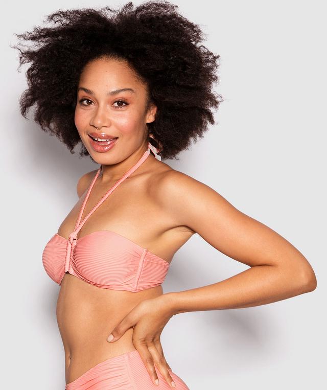 Havana Plain Nina Bandeau Swim Top - Pink