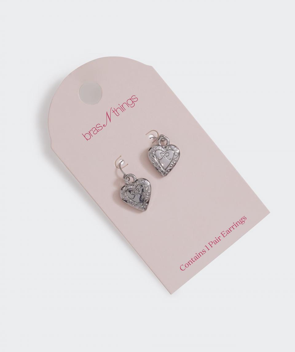 Heart Earring - Silver