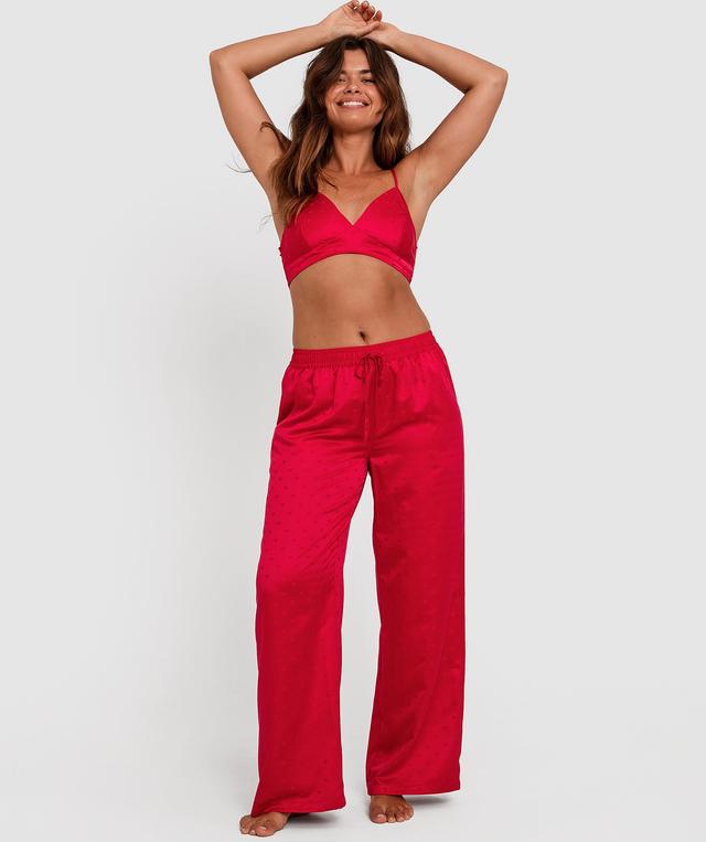 Hearts Long Pant - Red