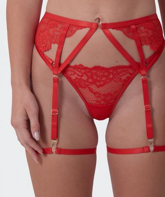 Imogen Suspender - Light Red