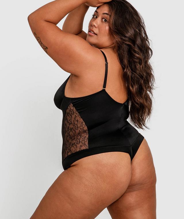 In The Nude Sleeveless Bodysuit - Black