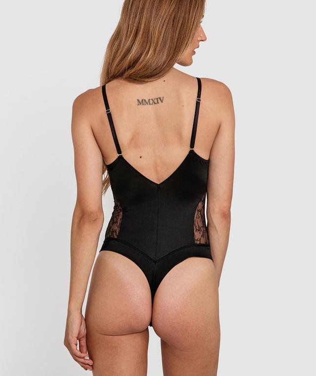 In The Nude Sleeveless Bodysuit - Black