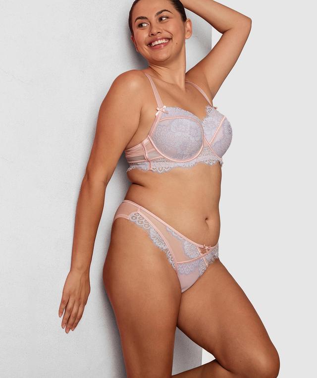 Indulge Brazilian Knicker - Pale Blue/Light Pink