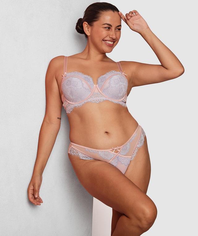 Indulge Brazilian Knicker - Pale Blue/Light Pink