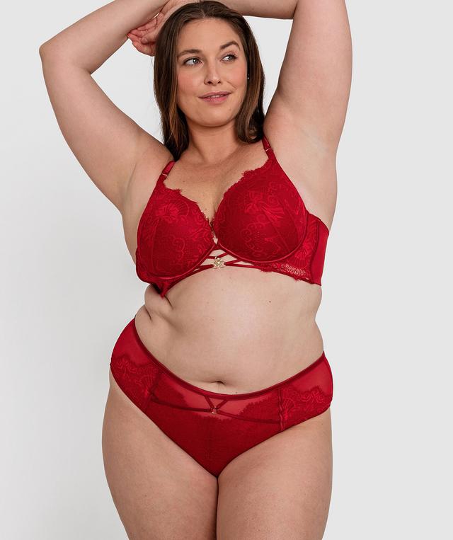 Ingrid High Waist Brief - Dark Red