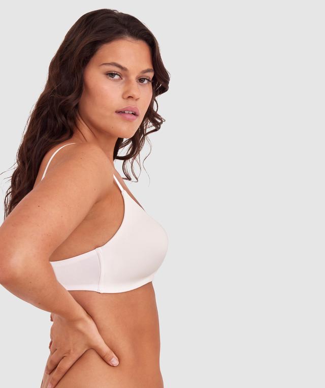Inner Essence Contour Plunge Wirefree Bra - Ivory