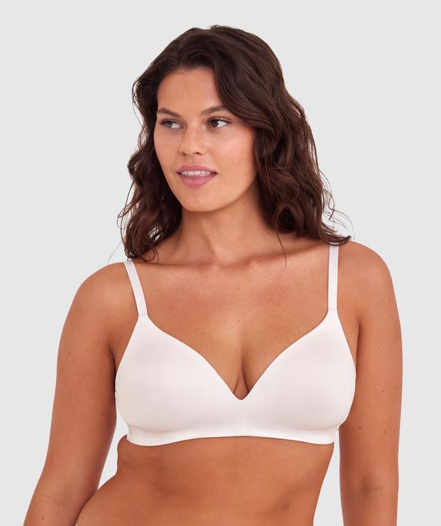 Inner Essence Contour Plunge Wirefree Bra - Ivory