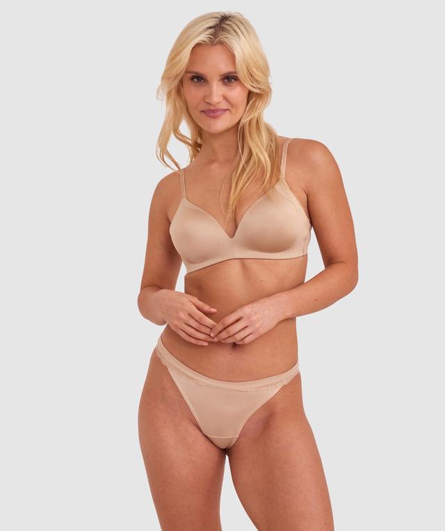 Inner Essence Contour Plunge Wirefree Bra - Nude 2