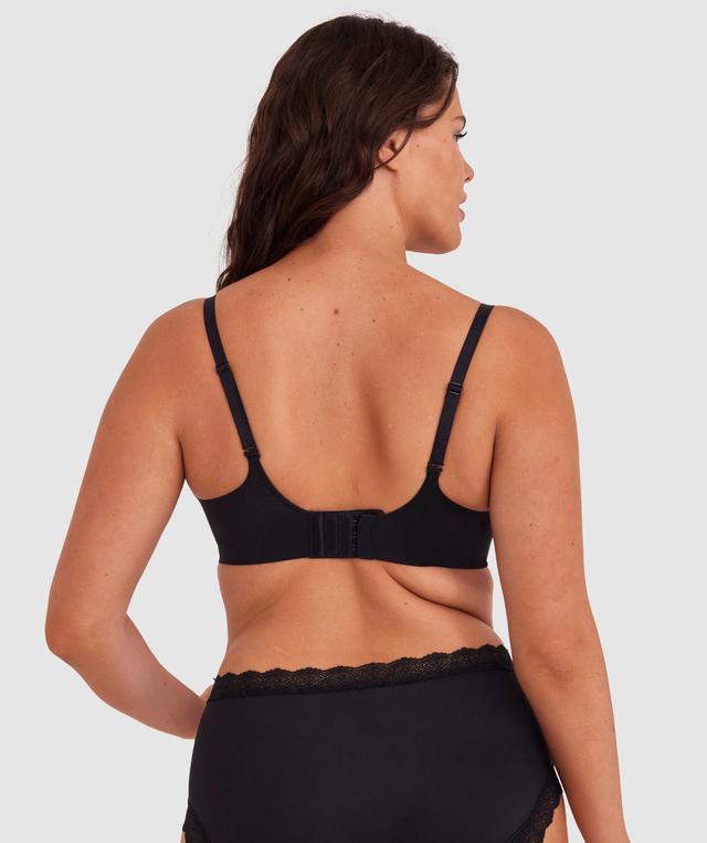Inner Essence Full Cup Plunge Bra - Black