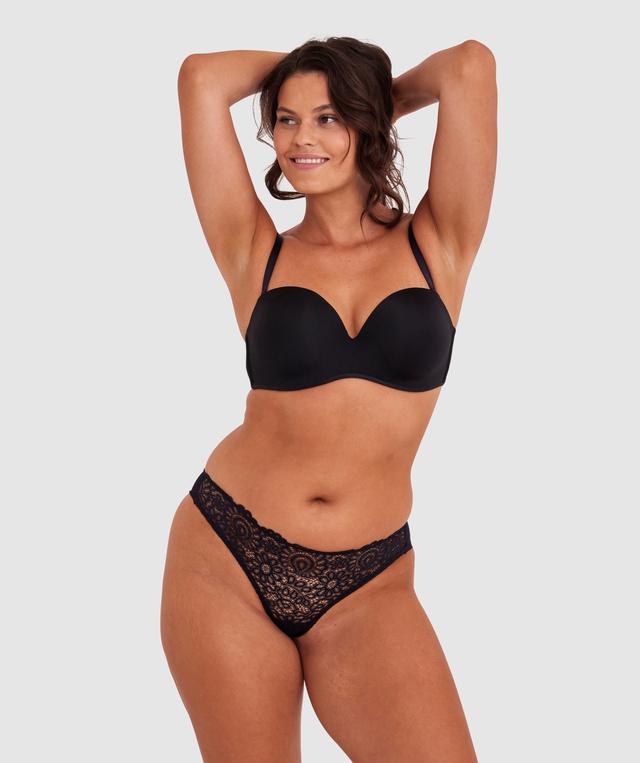 Inner Essence Full Cup Strapless Bra - Black