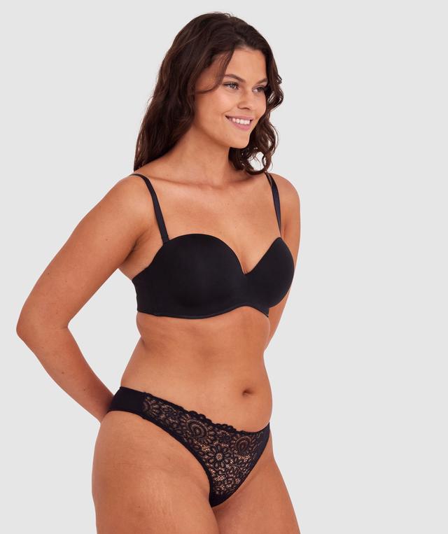 Inner Essence Full Cup Strapless Bra - Black