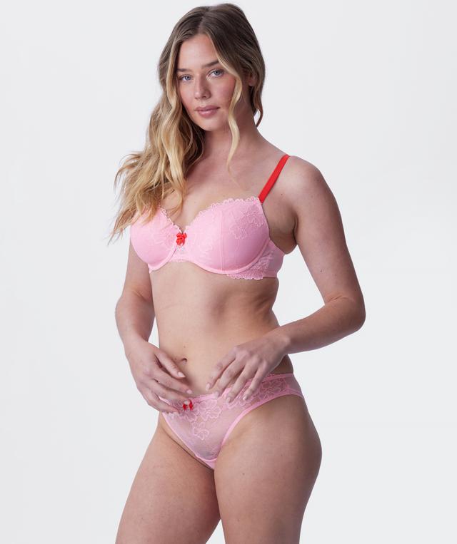 Isla Lightly Lined Balconette Bra - Light Pink