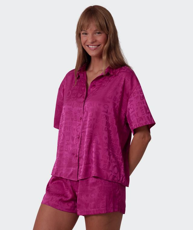 Jacqui Short Sleeve Shirt - Magenta