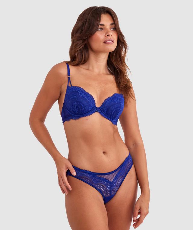 Janine Brazilian Knicker - Navy