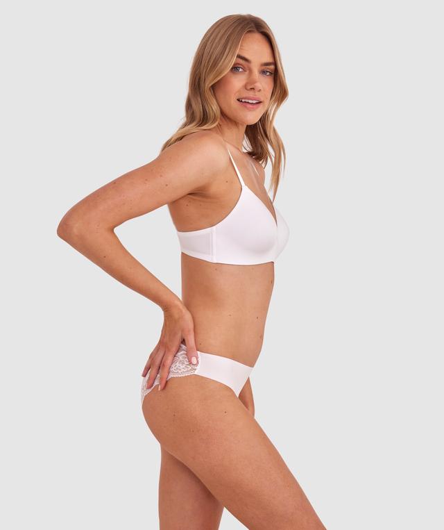 Jewel Wirefree Contour Bra - White/Nude