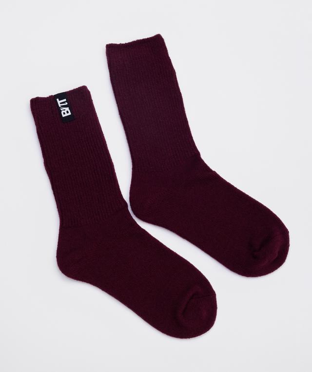 Chunky Rib Socks - Berry