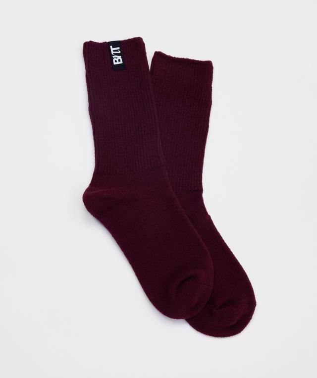 Chunky Rib Socks - Berry
