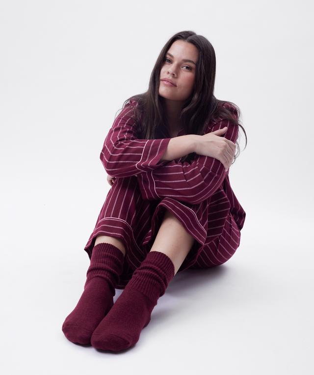 Chunky Rib Socks - Berry