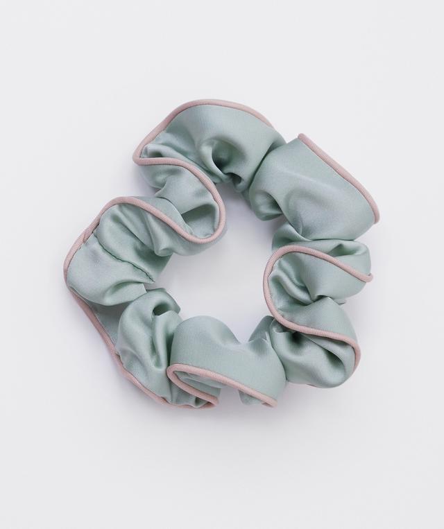 Scrunchie With Piping - Light Green