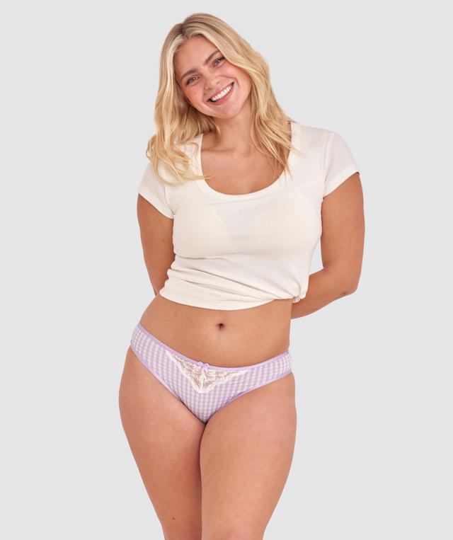 Jordan Bikini Knicker - Purple Check