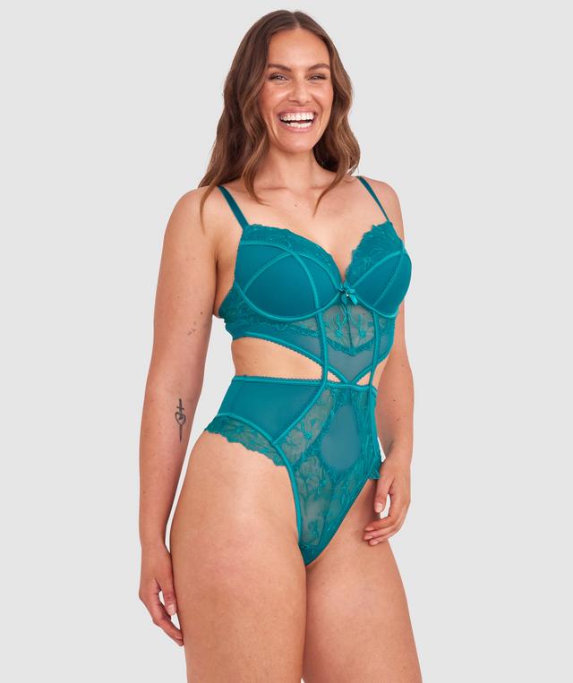 Kelsey Push Up Bodysuit - Dark Green