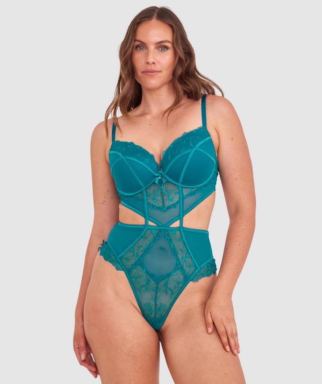 Kelsey Push Up Bodysuit - Dark Green