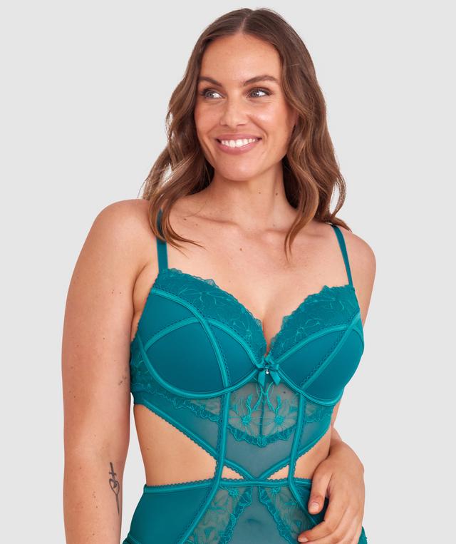 Kelsey Push Up Bodysuit - Dark Green