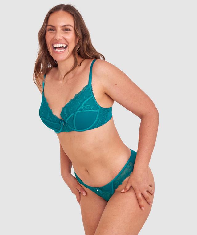 Kelsey Push Up Bra - Dark Green