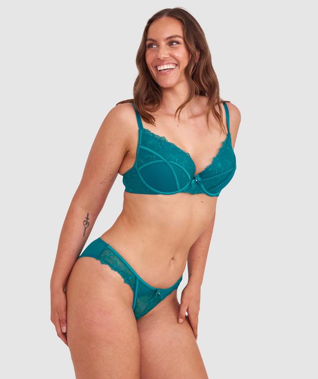 Kelsey Push Up Bra - Dark Green