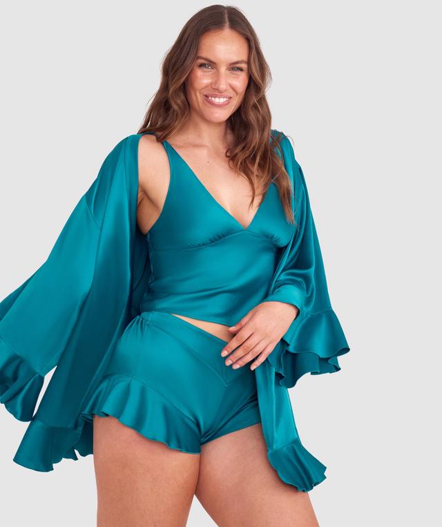 Kelsey Short Wrap - Dark Green