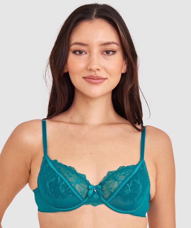 Kelsey Unlined Bra - Dark Green