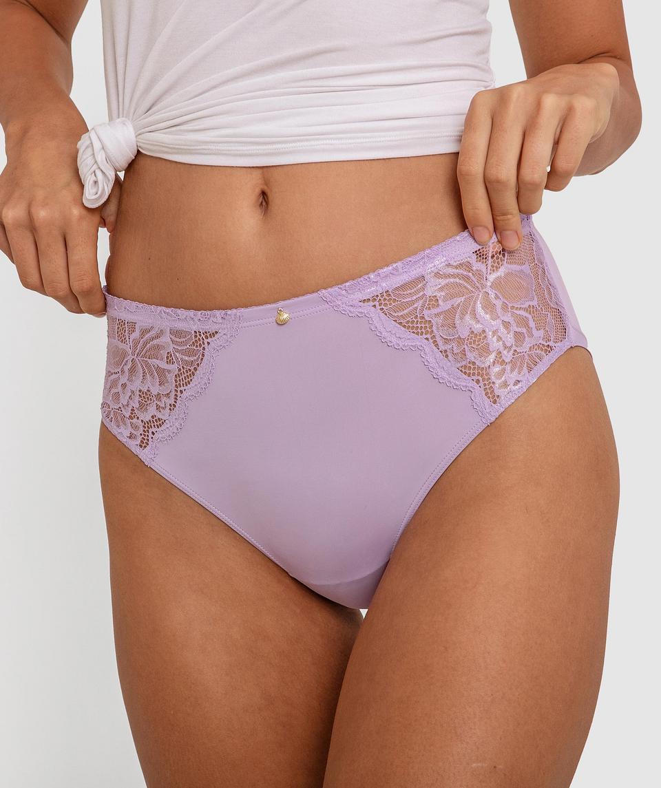Laura High Waisted Brief - Light Purple