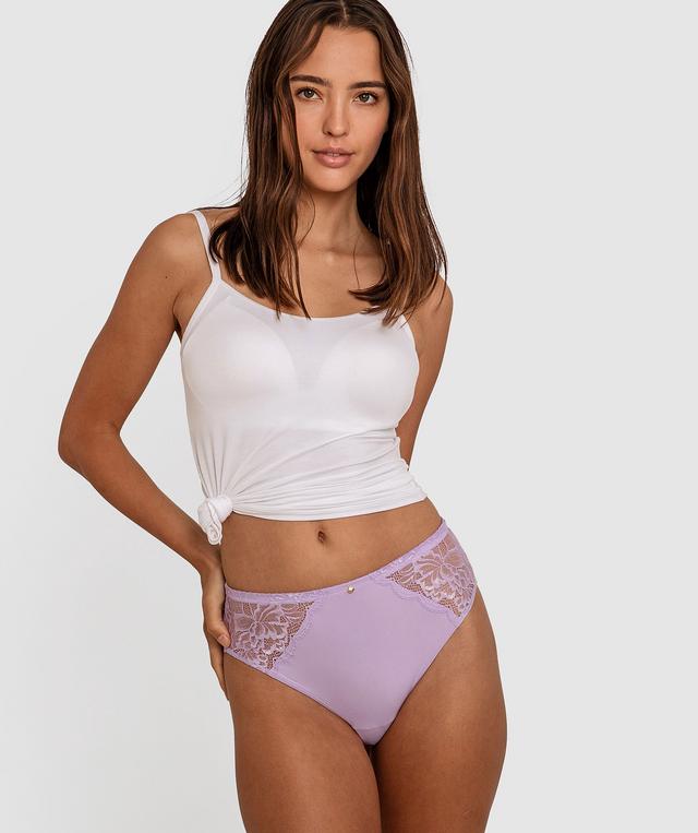 Laura High Waisted Brief - Light Purple