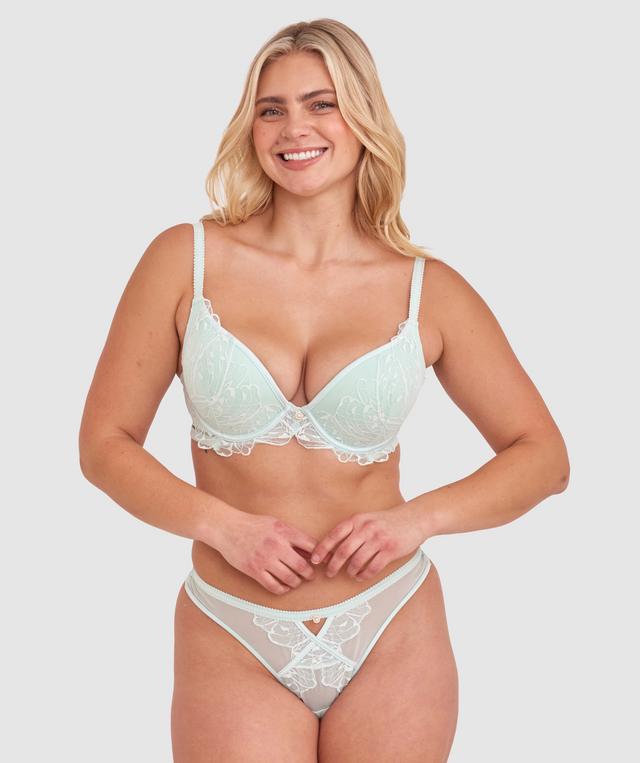 Leora High Leg G String - Mint Green