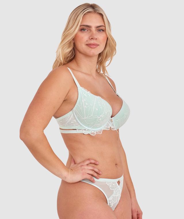 Leora High Leg G String - Mint Green