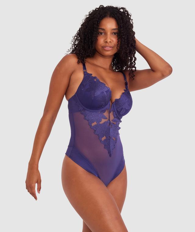 Lillyanna Lightly Lined Bliss Bodysuit - Dark Blue