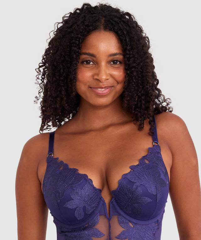 Lillyanna Lightly Lined Bliss Bodysuit - Dark Blue