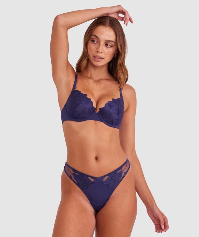 Lillyanna Push Up Bra - Dark Blue