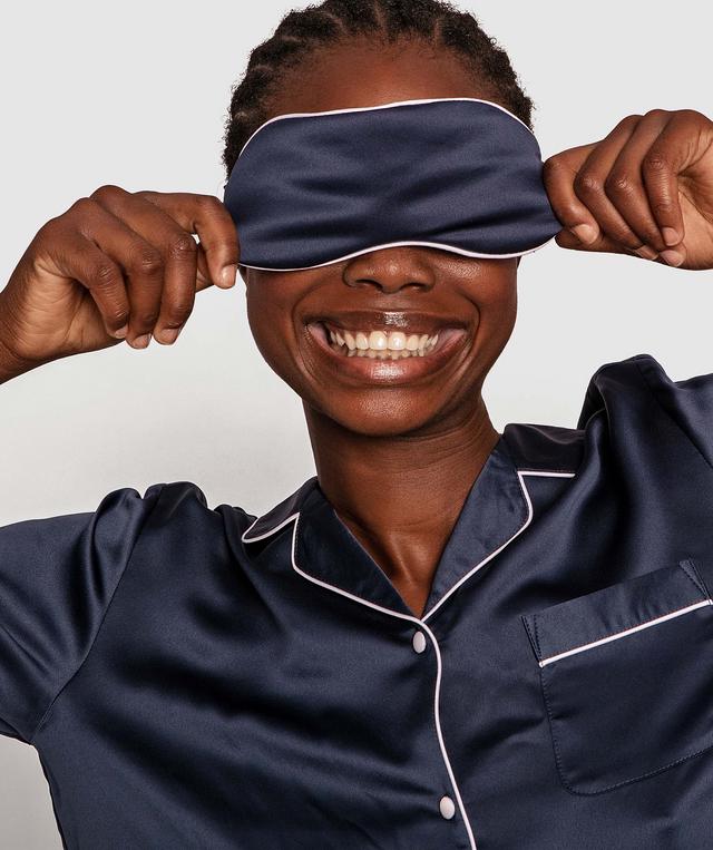 Liquid Satin Eye Mask - Navy