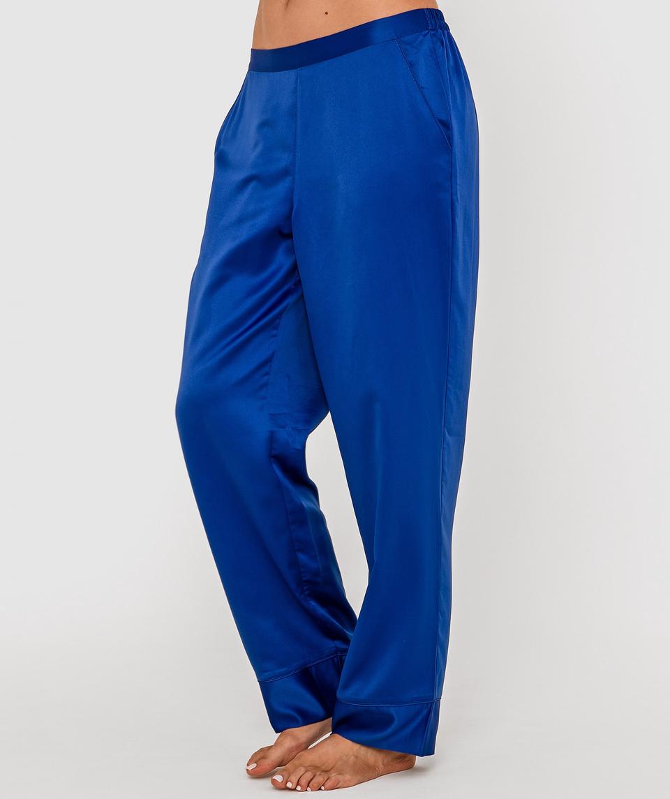 Liquid Satin Long Pant - Cobalt Blue