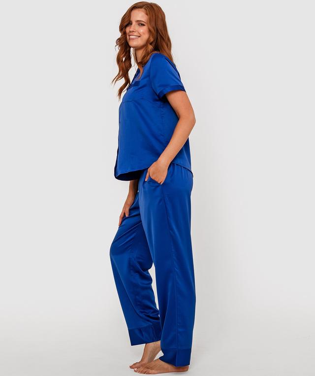 Liquid Satin Long Pant - Cobalt Blue