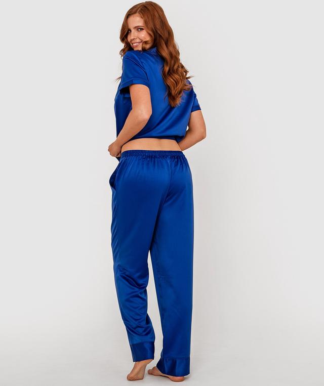 Liquid Satin Long Pant - Cobalt Blue