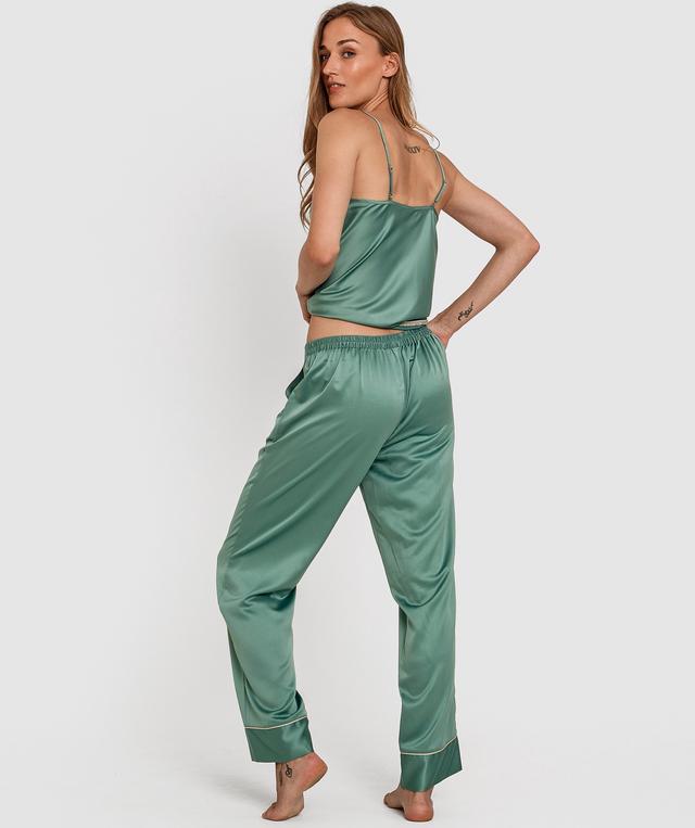 Liquid Satin Long Pant - Green