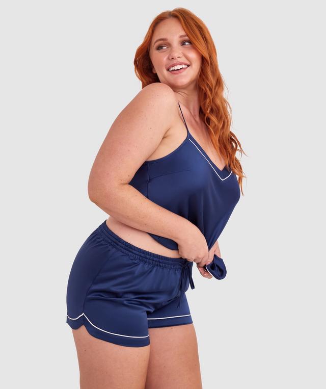Liquid Satin Shorts - Navy