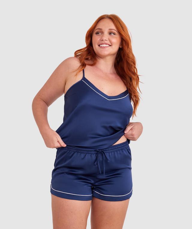 Liquid Satin Shorts - Navy