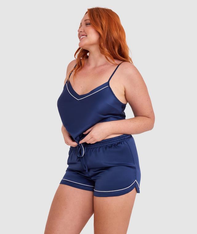Liquid Satin Shorts - Navy